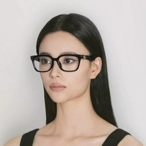 Gucci GG1537OK 001 BRAND NEW Eyeglasses Black Square Women - Picture 1 of 11